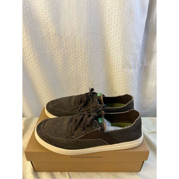 Sanuk dark brown double tongue rn#108461 laces - Picture 2 of 6